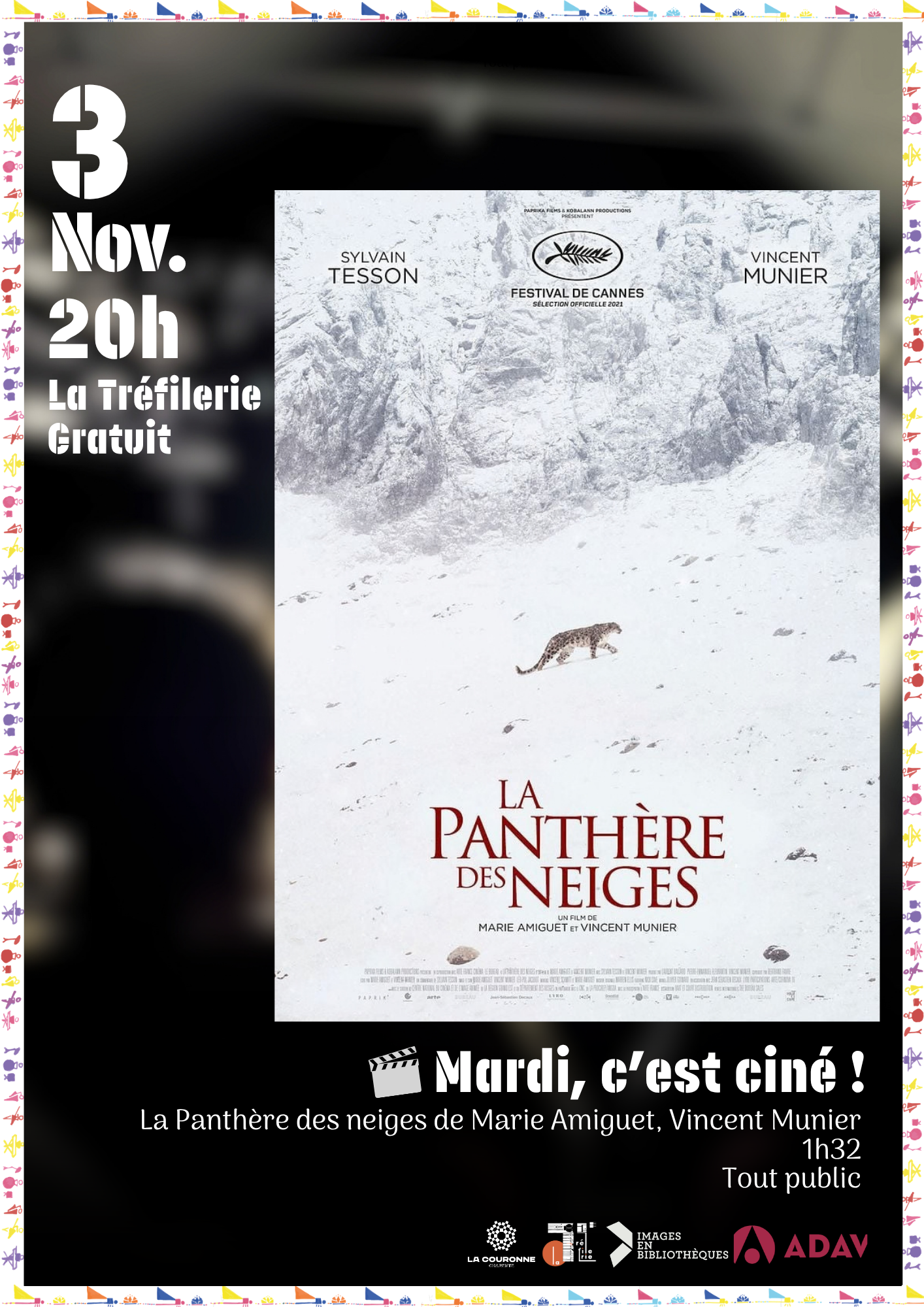 VALIDÉ – Mardi, c’est ciné – La panthère des neiges – A4