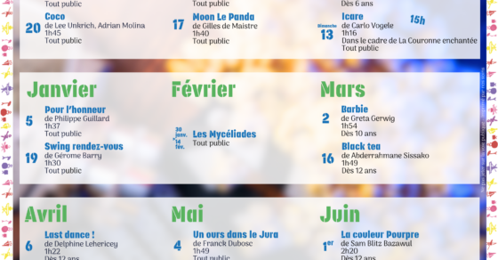 Affiche saison 2026/2027 des Mardi, c'est ciné !
