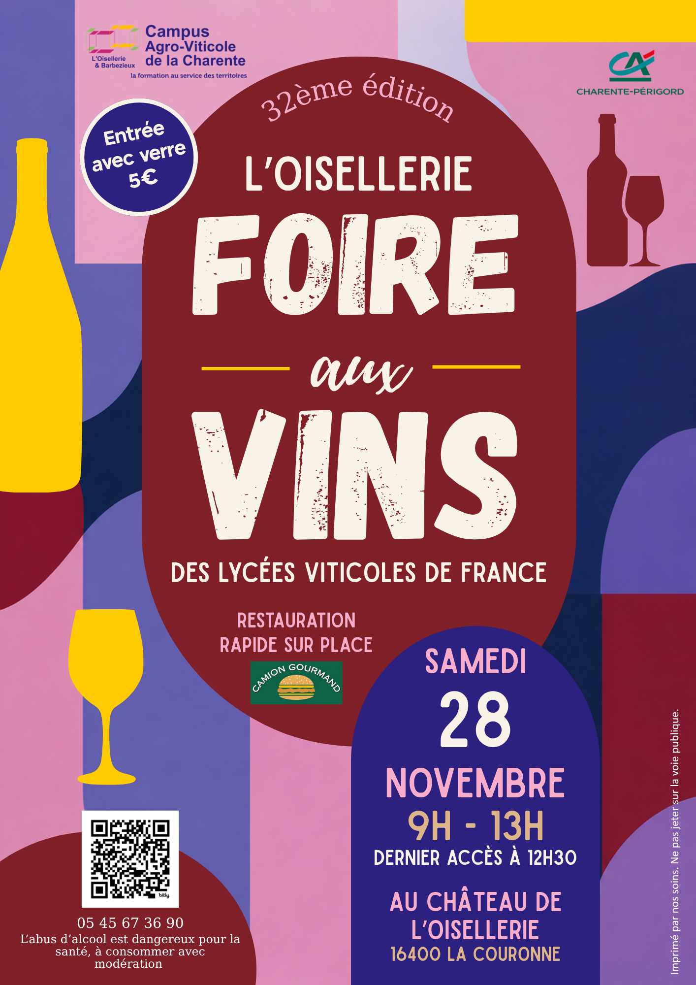 Affiche de la Foire aux vins du Lycée de l’Oisellerie le samedi 28 novembre 2026 Affiche de la Foire aux vins du Lycée de l'Oisellerie le samedi 28 novembre 2026