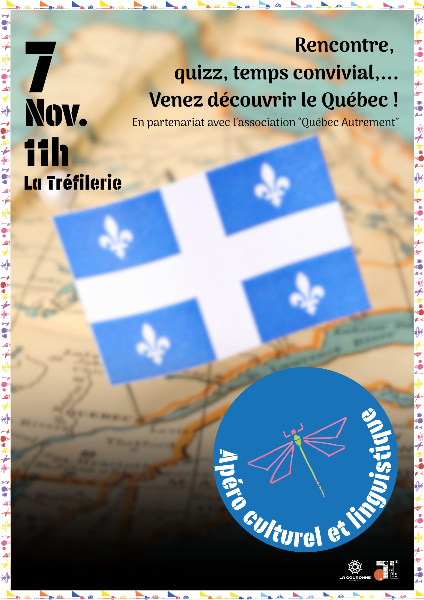 Affiche Apéro culturel et linguistique - 7 novembre 2026