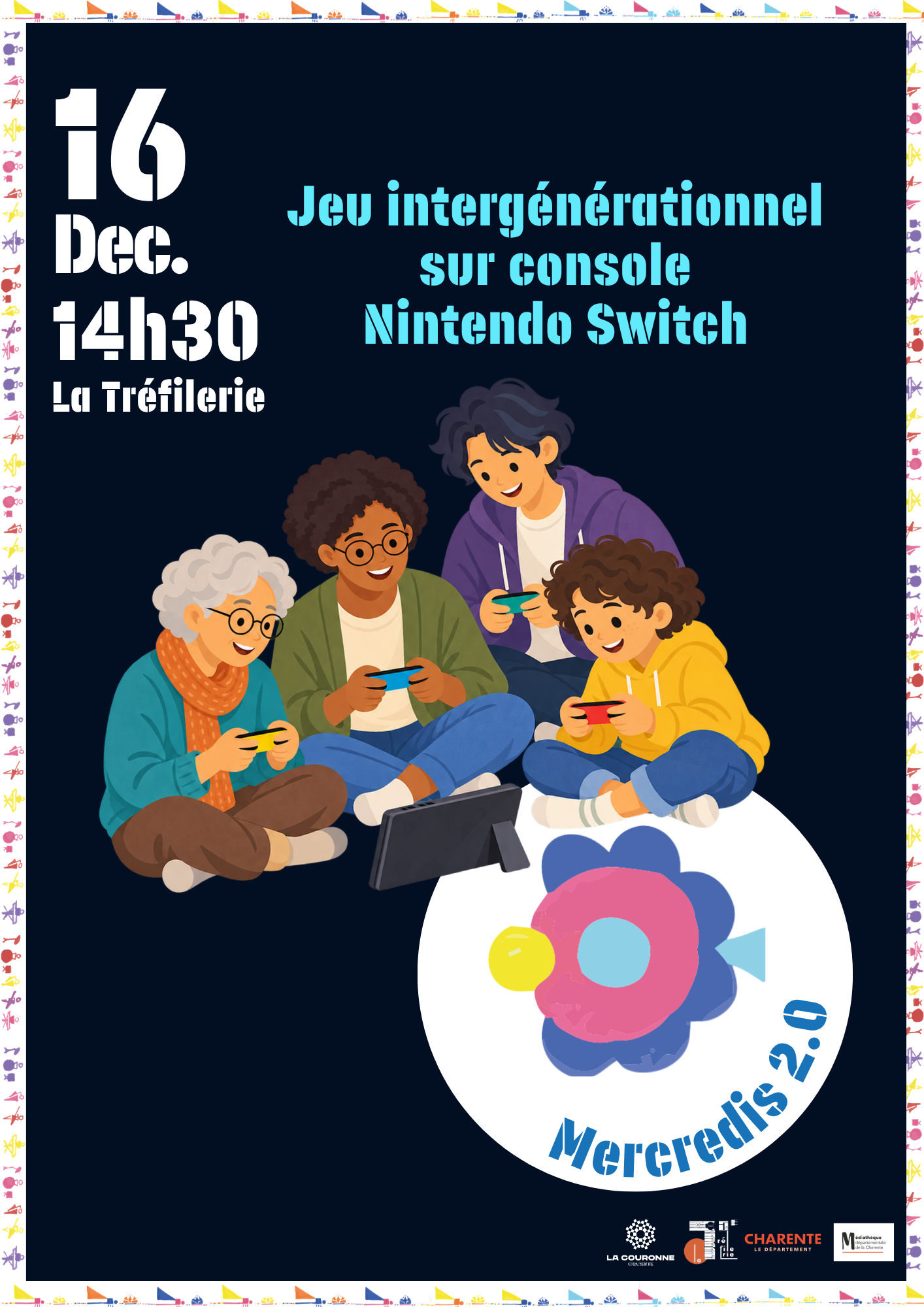 Affiche Les Mercredis 2.0 – jeu intergénérationnel – Mercredi 16 décembre Affiche Les Mercredis 2.0 - jeu intergénérationnel - Mercredi 16 décembre