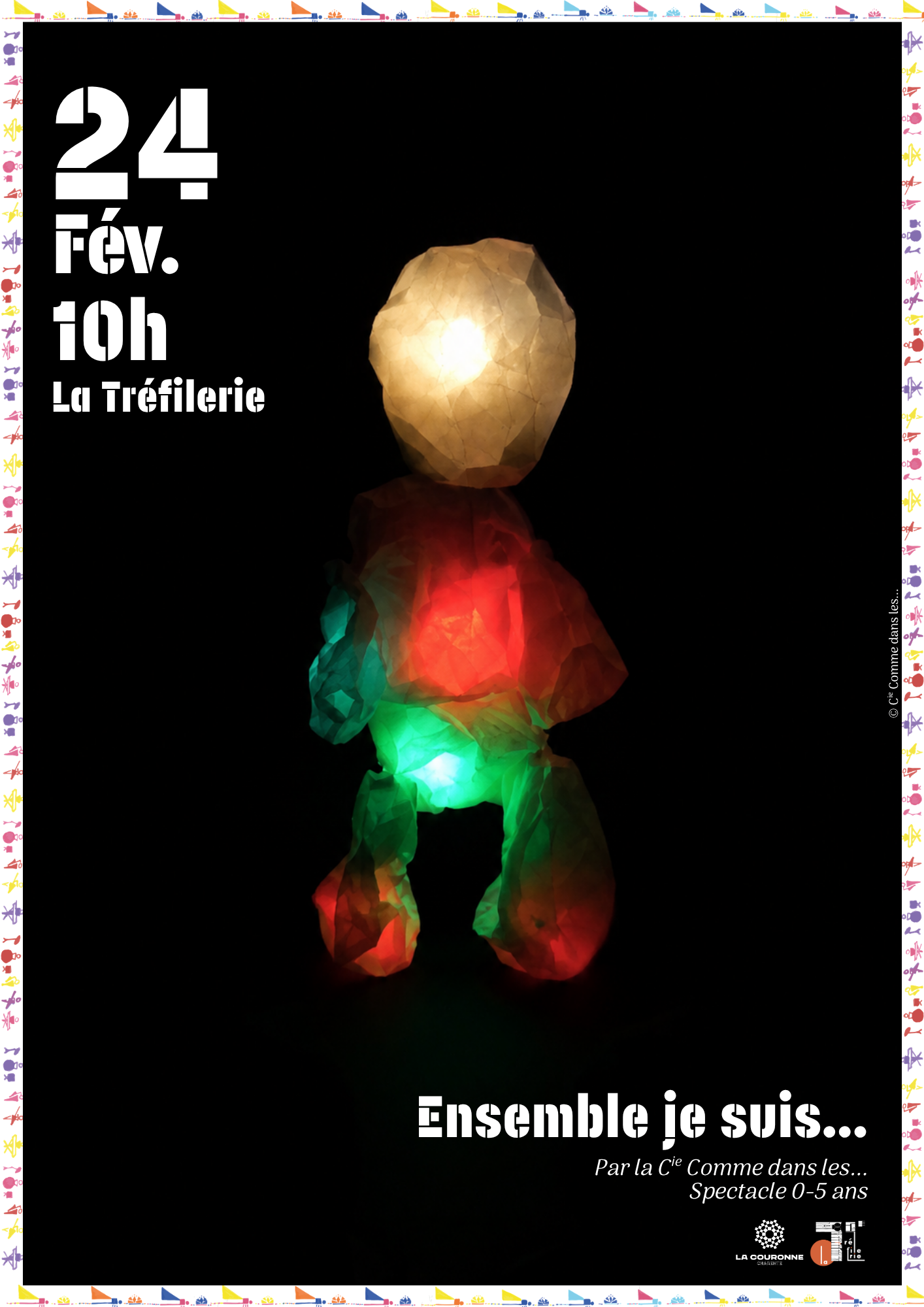Affiche du spectacle "Ensemble je suis..." par le Cie Comme dans les... le mercredi 24 février à 10h à La Tréfilerie